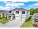 Charming two-story home featuring a three-car garage, a covered porch, and manicured landscaping at 10379 Bridgegate Heights Loop, San Antonio, FL 33576