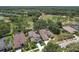 Aerial perspective showcasing well-maintained homes with green lawns and mature trees in a golf course community at 3350 Stonebridge Trl, Valrico, FL 33596