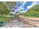 A vibrant playground with slides, swings, and climbing structures set in a grassy area with mature trees at 3350 Stonebridge Trl, Valrico, FL 33596