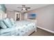 Comfortable main bedroom features a water view on the TV at 399 2Nd St # 217, Indian Rocks Beach, FL 33785