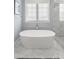 Modern bathroom with a freestanding tub and large windows at 419 S Shore Crest Dr, Tampa, FL 33609