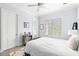 Bedroom with neutral color scheme and view to an adjacent bathroom at 419 S Shore Crest Dr, Tampa, FL 33609
