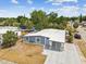 Charming single-story home with a newly painted blue exterior, white trim, and mature landscaping at 8006 Tanglewood Ln, Tampa, FL 33615