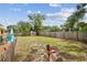 A fully fenced backyard provides outdoor living and entertaining space at 11315 N Armenia Ave, Tampa, FL 33612