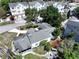 An aerial view of a residential neighborhood featuring single-Gathering homes with a variety of architectural styles and mature trees at 116 S Arrawana Ave, Tampa, FL 33609