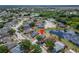 Charming single-Gathering home nestled in a serene lakeside community marked by a red location pin at 12119 Buffington Ln, Riverview, FL 33579