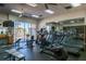 Well-equipped fitness center with modern treadmills and beautiful ocean views at 1600 Gulf Blvd # 1112, Clearwater Beach, FL 33767