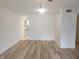 Living room showcasing modern flooring, neutral paint, and a ceiling fan at 2293 Swedish Dr # 11, Clearwater, FL 33763