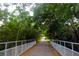 Scenic pathway view over bridge surrounded by lush green trees on both sides at 3010 Beecher E Dr # A, Palm Harbor, FL 34683