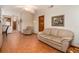 Hallway with tile floors, neutral paint, and wooden doors and trim at 3010 Beecher E Dr # A, Palm Harbor, FL 34683