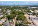 Scenic aerial view of the neighborhood, showcasing mature trees and distant cityscape at 3245 Freemont S Ter, St Petersburg, FL 33712