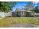 View of a backyard with a storage shed and space to entertain at 3245 Freemont S Ter, St Petersburg, FL 33712