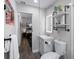 Modern bathroom featuring a vanity with sink and a glass-enclosed shower at 3245 Freemont S Ter, St Petersburg, FL 33712