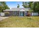 Charming single story home with a well-manicured front yard and welcoming light-blue front door at 3245 Freemont S Ter, St Petersburg, FL 33712