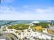 Stunning aerial view of the park and waterfront from this property's high-rise location at 331 Cleveland St # 906, Clearwater, FL 33755
