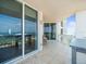 Spacious condo balcony with room to entertain and enjoy beautiful panoramic views at 331 Cleveland St # 906, Clearwater, FL 33755