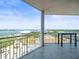 Enjoy outdoor living on this condo balcony overlooking the park and waterfront at 331 Cleveland St # 906, Clearwater, FL 33755