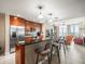 Modern kitchen featuring stainless steel appliances, granite countertops, and bar seating at 331 Cleveland St # 906, Clearwater, FL 33755