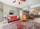 The living room is adjacent to the kitchen and has an open floor plan, perfect for entertaining at 331 Cleveland St # 906, Clearwater, FL 33755