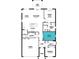 Detailed floorplan featuring an open-concept layout with a study highlighted in blue at 5012 124Th E Ave, Parrish, FL 34219
