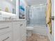 Updated bathroom with modern vanity and tiled shower/tub combination at 5012 Starfish Se Dr # B, St Petersburg, FL 33705