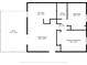 Detailed floor plan showcasing the layout, including the kitchen, living room, bedrooms, bath, hall and patio at 5012 Starfish Se Dr # B, St Petersburg, FL 33705