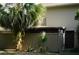 Exterior view of the home with a tall palm tree and neutral paint at 8011 Peach Dr # 103, Tampa, FL 33637