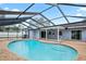 Backyard pool and screened patio area, providing a great outdoor space for leisure and relaxation at 9107 Spring Hill Dr, Spring Hill, FL 34608