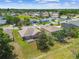 Lovely aerial view of homes and lush landscaping in a quiet neighborhood at 9219 Irondale Ln, Hudson, FL 34667