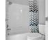 Clean bathroom featuring a shower and tub combination and modern tile at 113 Bosphorous Ave # 5, Tampa, FL 33606