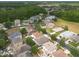 Bird's eye view of a residential neighborhood with neatly arranged homes and green spaces at 18424 Cypress Bay Pkwy, Land O Lakes, FL 34638