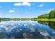 Scenic view of a calm lake with clear reflections of the sky and surrounding trees at 1936 Heron Cove Dr # 104, Lutz, FL 33549