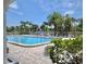 Refreshing community pool featuring inviting lounge chairs and plenty of palms for a tranquil atmosphere at 2333 Feather Sound Dr # B309, Clearwater, FL 33762
