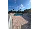 Outdoor pool area with deck chairs and tropical palm trees under a clear blue sky at 2424 W Tampa Bay Blvd # 203, Tampa, FL 33607