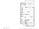 First floor plan showing layout of the house including the kitchen, bath, living room, and patio at 3203 Doe Ct, Brandon, FL 33511