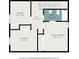 Second floor plan showing layout of the house including the bedrooms and bathroom at 3203 Doe Ct, Brandon, FL 33511