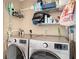 Laundry room featuring a modern LG washer and dryer at 3203 Doe Ct, Brandon, FL 33511