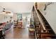 Cozy living room with wood floors, staircase, and inviting decor at 3203 Doe Ct, Brandon, FL 33511