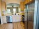Modern kitchen with stainless steel appliances and ample counter space at 3531 High Hampton Cir, Tampa, FL 33610