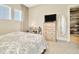 Comfortable bedroom with a TV and a dresser near a mirror at 4093 Epic Cv, Land O Lakes, FL 34638