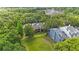 Aerial view of community with mature trees and landscaping at 413 Somerset Ln, Palm Harbor, FL 34684