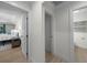 Hallway showcasing access to the bedroom and bathroom at 4705 W Estrella St, Tampa, FL 33629