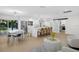 Stylish kitchen with an island, stainless steel appliances, and an open floor plan at 4705 W Estrella St, Tampa, FL 33629