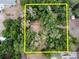 Aerial view of the property highlighting its dense tree coverage and proximity to neighboring houses at 4720 Coats Rd, Zephyrhills, FL 33541