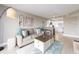 Cozy living room open to eat-in nook, featuring modern furnishings and decor at 51 Island Way # 503, Clearwater Beach, FL 33767