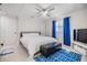 Bright bedroom with large window and stylish decor at 5744 150Th N Ave, Clearwater, FL 33760