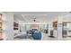 Spacious living room featuring recessed lights, a fireplace, and modern decor at 5744 150Th N Ave, Clearwater, FL 33760