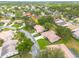Expansive aerial shot showcasing a residential neighborhood with lush landscaping and well-maintained homes at 5812 Garden Lakes Majestic, Bradenton, FL 34203