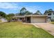 Charming single-story home featuring a well-maintained lawn and a two-car garage at 5905 Berkford Dr, Holiday, FL 34690