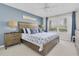 Serene bedroom with beach themed decor, and a large window with lovely outdoor views at 6100 Bahia Del Mar Cir # 105, St Petersburg, FL 33715